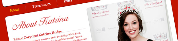 Sponsoring Miss England 2009: Katrina Hodge