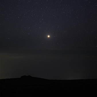 Planet Mars over Dartmoor