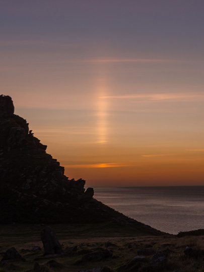 Sunset Light Column in Devon - September 2024