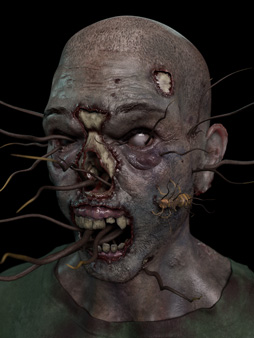 3D Render : 'Tolypocladium Zombie' - Dec 2023