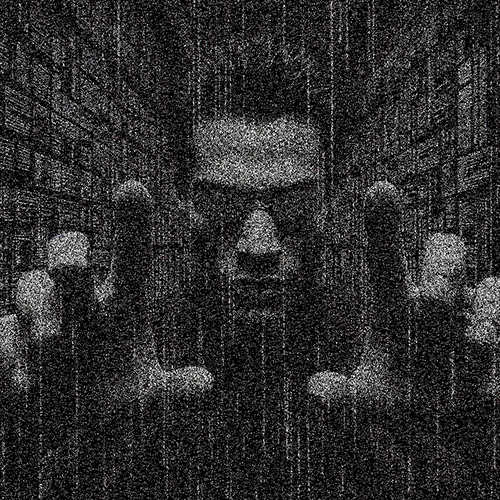 Aphantasia - a black and white image showing 'Neo' from the Matrix